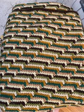 Multicolor Crochet Throw Blanket - Comfort & Texture Queen Size